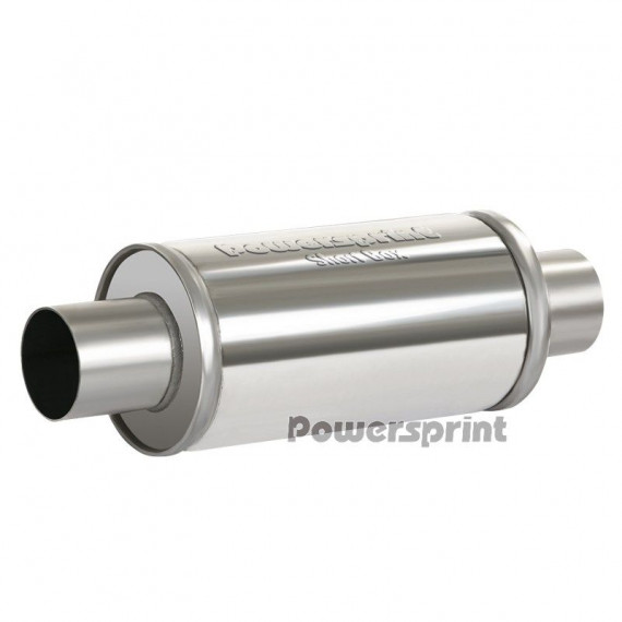 Silencieux POWERSPRINT Inox 304L À Souder Diamètre Intérieur 70mmCorps 125mm